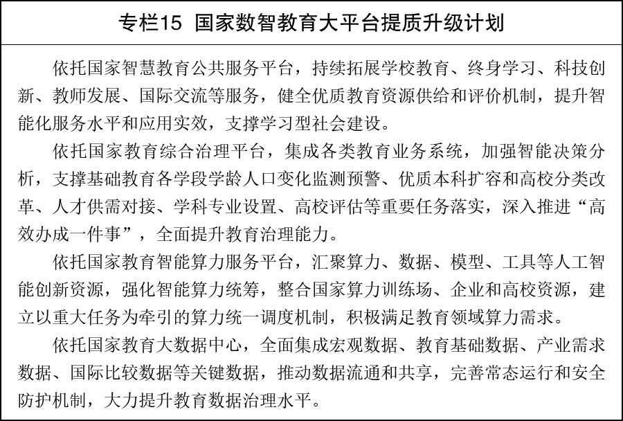 国家数智教育大平台